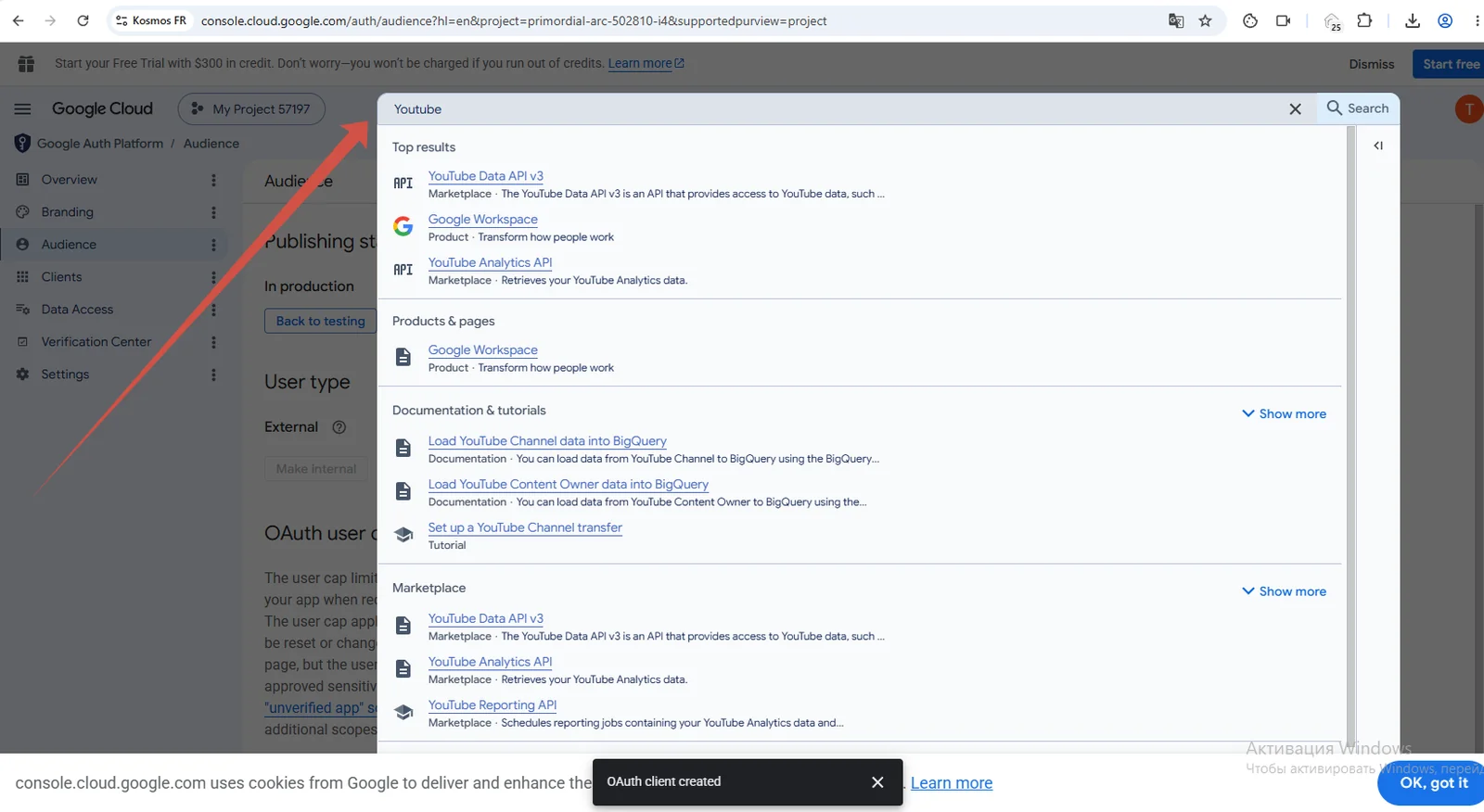 Enable the required APIs