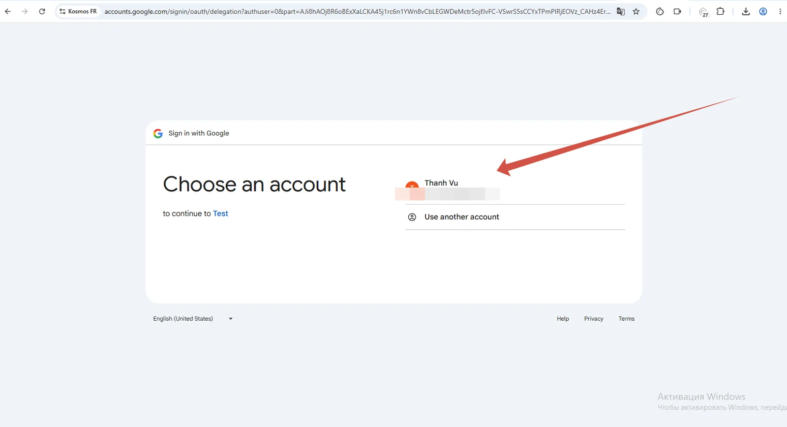 Sign in to your Google account